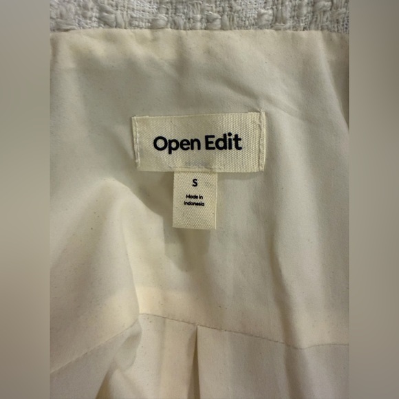 Open Edit Cream Textured Jacket - Picture 5 of 6